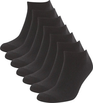 Lc Waikiki 7'Li Erkek / Kadın Kısa Patik Çorap Görünmez Bilek Çorap 7 Çift  Siyah Çorap - Image 1