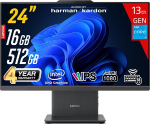 Lenovo Icaıo 24Irh9 Intel Core İ5-13420H 16Gb 512Gb Ssd 23.8 Fhd Ips Freedos Siyah All İn One Bilgisayar - Image 1