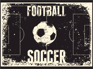 Komut Football Soccer Temalı Retro Ahşap Poster Tablo | Vintage Futbol Dekoru - Image 1