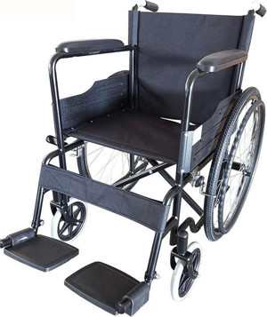 Life Net Medikal Tekerlekli Sandalye Manuel Katlanabilir Siyah Bme4611 - Image 1