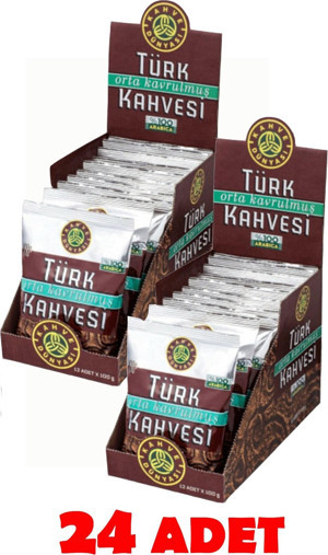 Kahve Dünyası Orta Kavrulmuş Türk Kahvesi 24 x 100 G - Image 1