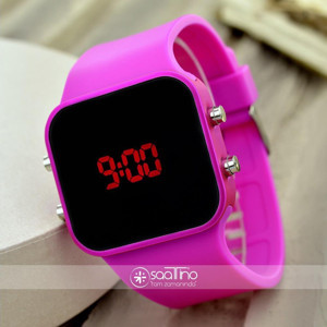 Spectrum Marka Fuşya Renk Dijital Led Unisex Kol Saat Silikonlu Bileklik St-303675 - Image 1