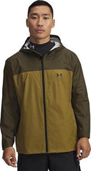 Under Armour Cloudstrike Colorblock Jkt Erkek Outdoor Yağmurluk Ceket 1381880-308 Yeşil - Image 1