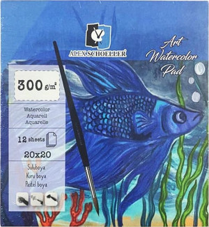 Alex Schoeller Watercolor Pad Suluboya Defteri 20x20cm - Image 1