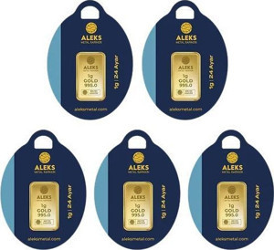 AgaKulche 24 Ayar 5 Adet 1 gr 995 AMR Külçe Altın - Image 1