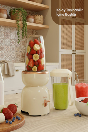 Fressi Öğütücülü Çift Şişeli Smoothie Blender Seti 400W Fr-Sbl21 İntenssio - Image 1