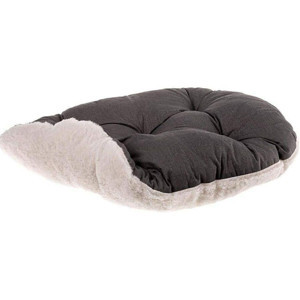 Ferplast Relax 55 Peluş Kedi ve Mini Irk Köpek Yatağı - Marrone Bej (55cm x 36cm) - Image 1