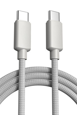 PDAteknoloji 60W Örgülü Type C to Type C SPK-10 Monde 1mt Data ve Şarj Kablosu - Image 1