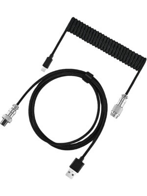 Silabor Coiled Kablo, Sarmal Kablo, Mekanik Klavye Kablosu, Type C USB Kablo [oyuncu Klavyesi Kablosu] - Image 1