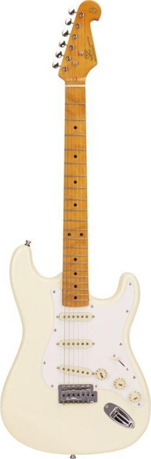 SX Stratocaster Elektro Gitar (Vintage White) - Image 1