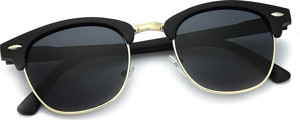 Gogoey Erkek Siyah Retro Kare Oval Vintage Glasses Güneş Gözlüğü - Image 1