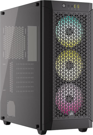 Corsair 480T AIRFLOW CX750 3XAR120 TEMPERLI CAMLI MID-TOWER -CC-9020168-EU RGB 750W PSU 80+ Bronze