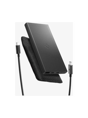 Spigen 10000 mAh Slim Alüminyum Kasa 22,5W USB-C + USB-A Giriş / Çıkış Hızlı Şarj 3 Portlu Powerbank / 1 Metre Type-C Ha - Image 1