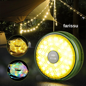 8 Fonksiyonlu 8 Metre RGB LED Kamp Lambası | Powerbank Özellikli, Type-C Şarjlı, Taşınabilir Işık Zinciri - Image 1