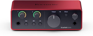 Focusrite Scarlett Solo Gen 4 Ses Kartı: Gitarist, Vokalist Veya Prodüktör İçin Usb Audio Arayüzü, S - Image 1