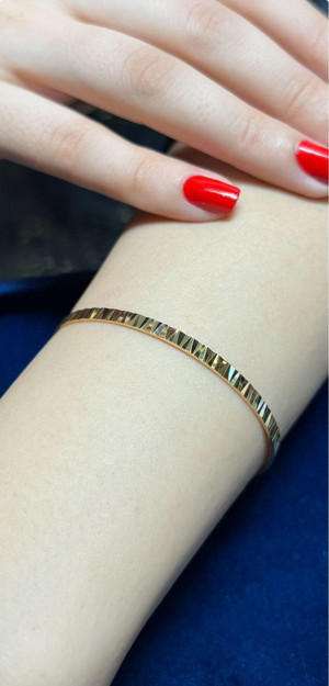 Kuyumcu Nurettin 10 gr (Gram) Ters Düz Desenli Kibrit Çöpü Bilezik Yatırımlık İşçiliksiz 22 Ayar Altın