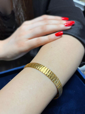 Kuyumcu Nurettin 10 gr (Gram) Dalmaçya Şarnel Bilezik Yatırımlık İşçiliksiz 22 Ayar Altın