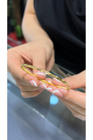 Kuyumcu Nurettin 8 gr (GRAM) Yatırımlık Işçiliksiz Baklava Dilimi Ajda Bilezik 22 Ayar Altın