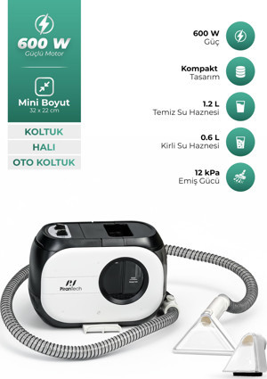 PiranTech KT-88 Koltuk ve Halı Yıkama Makinesi - Derinlemesine Leke Çıkarma Gücü 600W! - Image 1