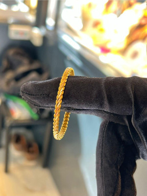 Kuyumcu Nurettin 9 Gr (gram) Çocuk Bilezik Adana Üçlü Burma Bilezik 22 Ayar Altın Yatırımlık İşçilikisiz