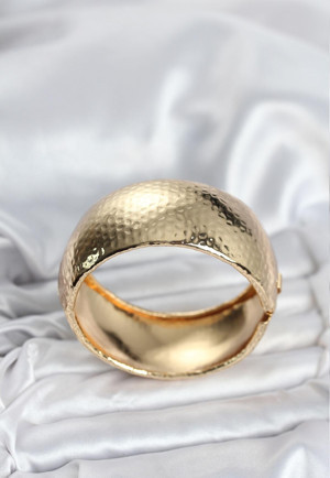 Pirinç Gold Renk Bombeli Vintage Kadın Bileklik - EBJ251025W38281 - Image 1