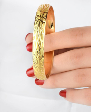 Kuyumcu Nurettin 10 gr (GRAM) Papatya Şarnel Bilezik 22 Ayar Altın