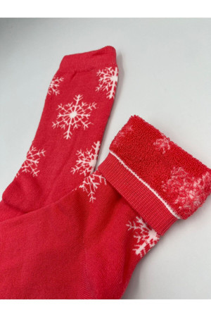 B Beşiroğlu Since 1980 Kadın Kalın Yünlü Pamuk Kar Tanesi Detaylı Renkli Kışlık Çorap Üşütmez Koku Yapmaz - Image 1