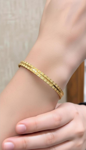 Kuyumcu Nurettin 10 gr (GRAM) Dorika Ray Desenli Çöp Bilezik Yatırımlık İşçiliksiz 22 Ayar Altın