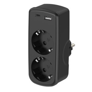 Always Teknoloji 2 Soketli Akım Korumalı Priz | 12W USB + Type-C Hızlı Şarj Destekli Grup Priz - Image 1