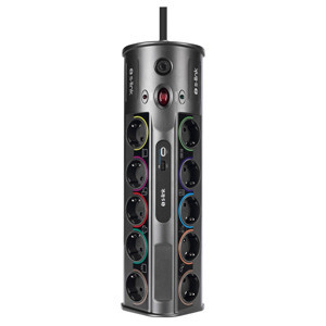 S-link PRZ01 PrizHive 3M 1860 Joule 1.5mm 1 Usb 1 TypeC 2.1A/5V 16A 250V 3680W 10lu Akım Korumalı Priz - Image 1