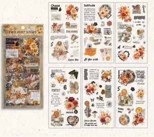 Vintage Sticker Stiker Çıkartma Etiket 6'lı Set- Twilight Story - Image 1