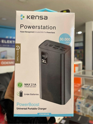 Kensa 30000 Mah Kablolu Dijital Şarj Göstergeli Powerbank Hızlı Micro Type-C Usb1 Usb2) - Image 1