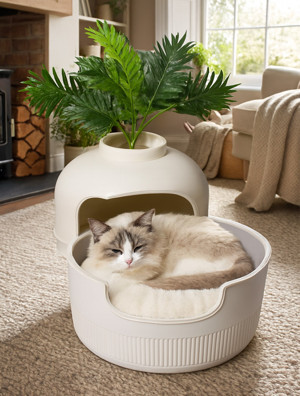 Petozi Dekoratif Kedi Evi Ve Kedi Yatağı  - Image 1