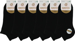 Dayco Premium Dikişsiz Kadın Bambu Patik Çorap Siyah Renk - Image 1