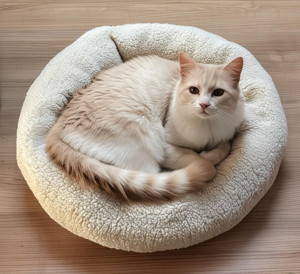 Shadow Size Shadow Kedi Ve Köpek Yatağı Peluş Yumuşak Silikon Dolgulu Desenli - Image 1