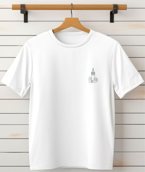 Aselinda İstanbul Baskılı Tişört Regular Fit / Normal Kesim - Kız Kulesi Detaylı Tişört - Image 1