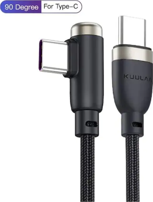 Kuulaa KL-X41/KL-X40 L- Tipi 90 Derece 60W 3A Hızlı Şarj Type-C K - Image 1