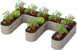 Bahçe Kulesi Modüler Yükseltilmiş Bahçe Sebze Yatağı No:28 (190X110) Gri - Image 1