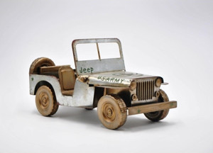 Vintage Metal Retro Klasik Askeri Jeep-29cm. - Image 1