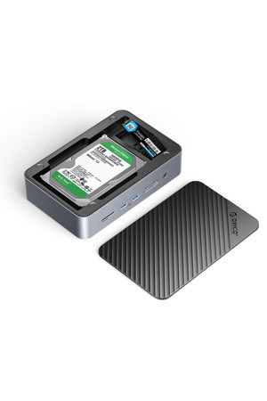 Orico D35M2 10in1 Dock, 3.5\" HDD & M.2 NVMe, HDMI, 2.5G LAN, USB 3.2, PD100W, Type-C Disk Kutusu - Image 1