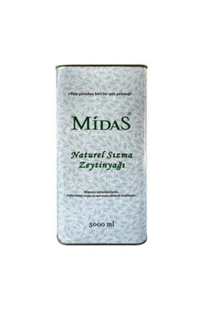 Midas Teneke Erken Hasat Soğuk Sıkım Natürel Sızma Zeytinyağı 5 lt - Image 1