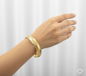 Kuyumcu Nurettin 12 gr (GRAM) Trabzon Desenli Piramit Şarnel Bilezik 22 Ayar Altın Yatırımlık İşçiliksiz