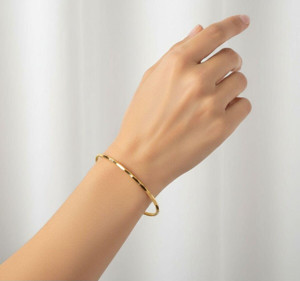 Kuyumcu Nurettin 8 gr (GRAM) Piramit Desenli Ajda Bilezik 22 Ayar Altın Yatırımlık İşçiliksiz