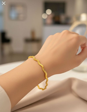 Kuyumcu Nurettin 8 gr (GRAM) İşçiliksiz Yatırımlık Zikzak Dalmaçya Bilezik 22 Ayar Altın