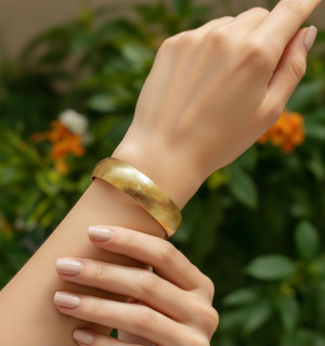 Kuyumcu Nurettin 8 Gr (gram) Yatırımlık İşçiliksiz Kalemli Aynalı Şarnel Bilezik 22 Ayar Altın