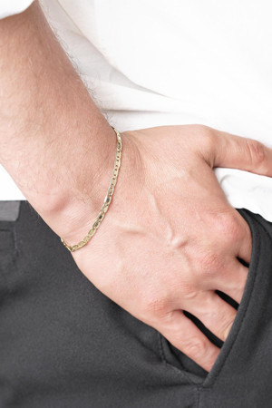 Fiyonk Kuyumculuk 14 Ayar Altın Valentino Zincir Erkek Bileklik - Image 1