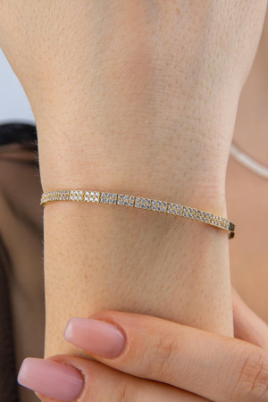 Fiyonk Kuyumculuk 14 Ayar Altın Su Yolu Bileklik Sarı - Image 1