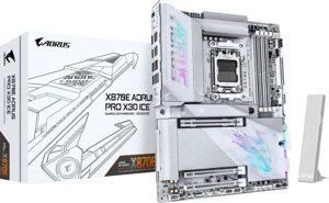 Gigabyte X870E AORUS PRO X3D ICE WIFI-7 AM5 DDR5 9000MHz (OC) ATX Gaming (Oyuncu) Anakart - Image 1