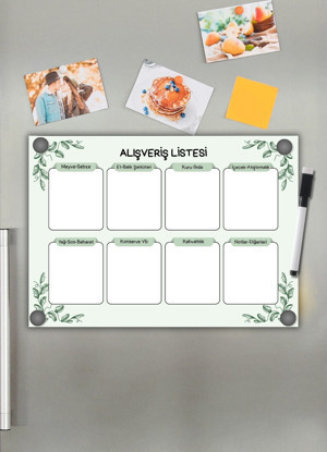 Metranya Mıknatıslı Alışveriş Listesi, Magnetli Market Eksik Listesi, Buzdolabı Not Defteri, Pazar Planlayıcı - Image 1