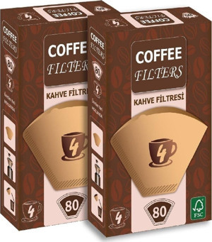 Coffee Filters Kahve Filtresi 80 Adet x 2 Adet - Image 1